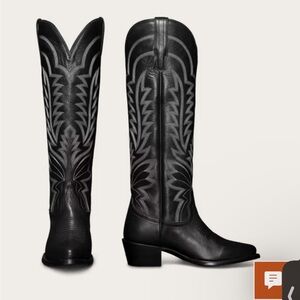 The Abby Tecovas Black Leather Boots
